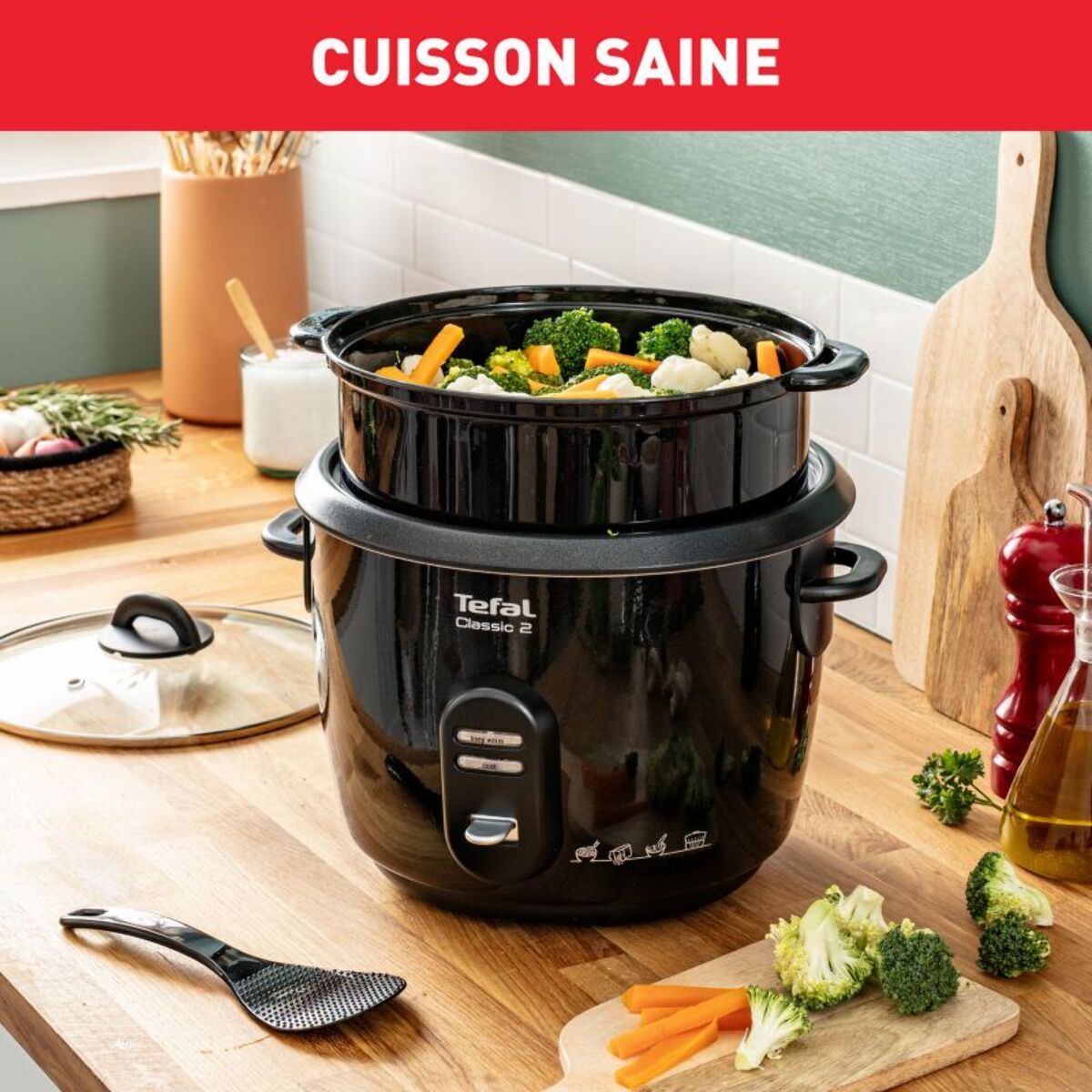 Cuiseur riz TEFAL YY4351FB Classic 5L+ panier vapeur