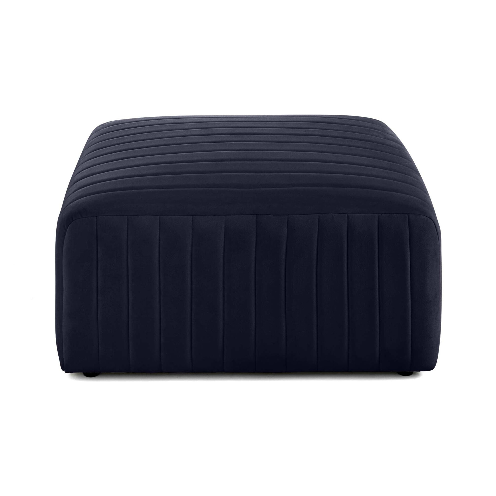 Nova - pouf modulable - en velours - Bleu marine