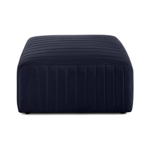 Nova - pouf modulable - en velours - Bleu marine