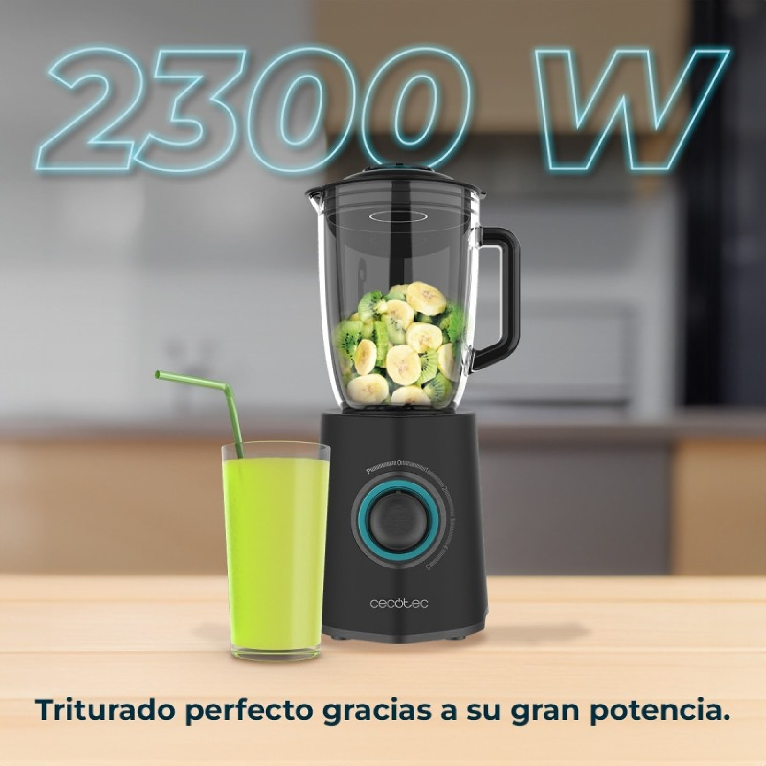 Cecotec Batidora de vaso Power Black Titanium 2300Max Mix Go