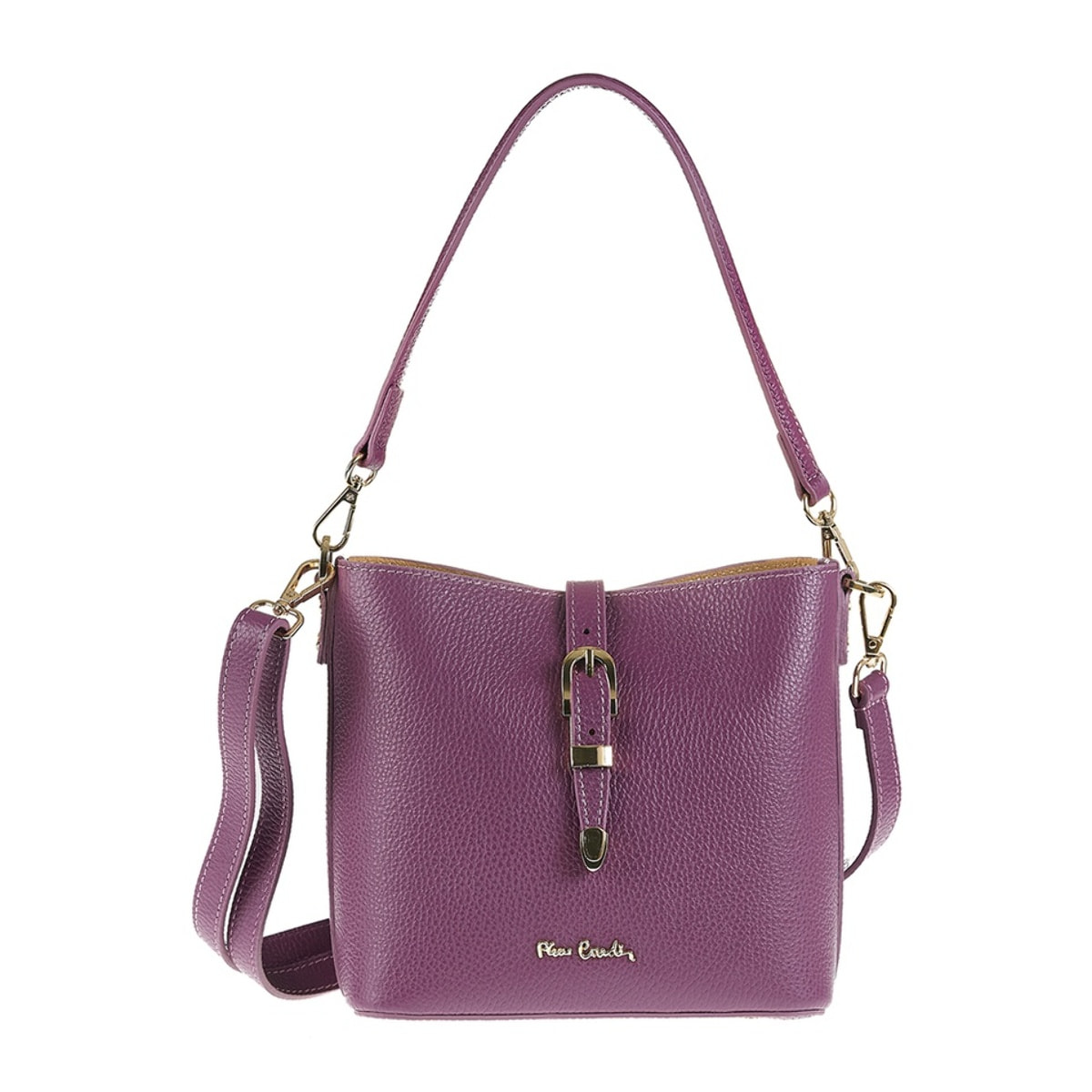 Borsa a spalla da donna Made in Italy - Modello Valeria Elite - 100% pelle - 22.0 x 19.5 x 10.5 cm