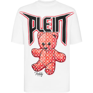 PHILIPP PLEIN T-shirt Round Neck SS Spray Effect Print Teddy Bear