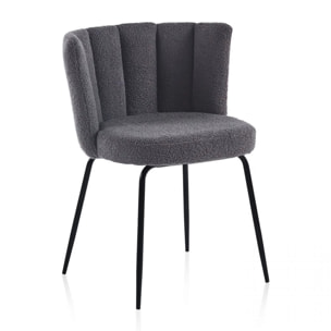 Pack 4 sillas de comedor Bodhi Crochet Gris