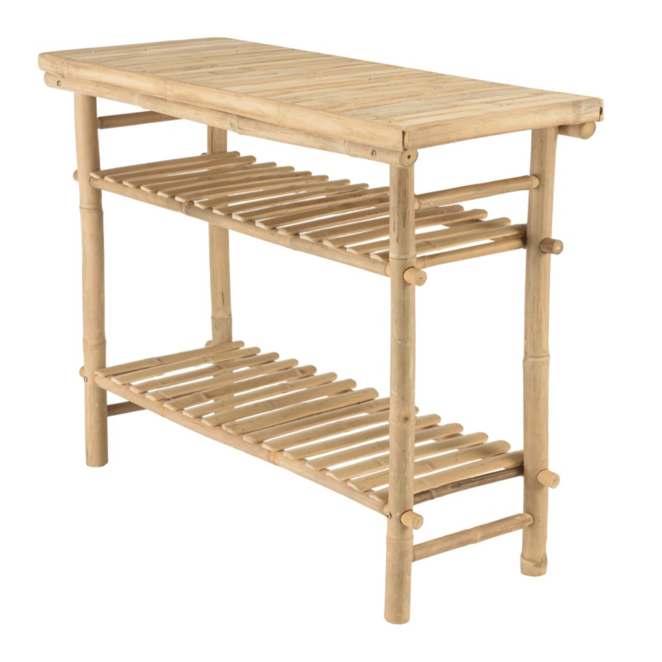 VITAL - Console en bambou avec 2 étagères 100x40cm