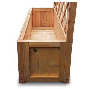 Dorothy - Fioriera in legno di cedro impregnato con spalliera H180 cm - ebony