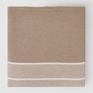 Pouf multiuso a righe larghe beige/sabbia