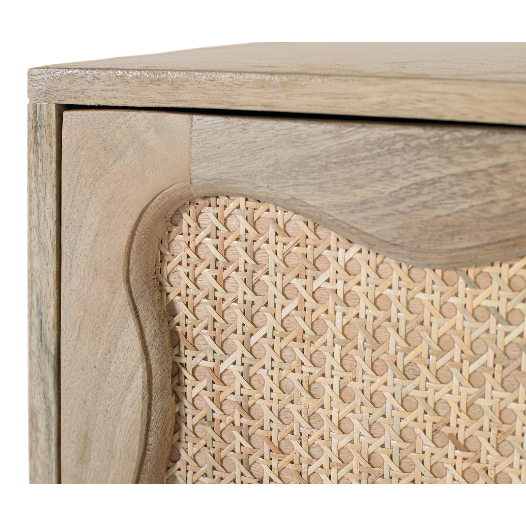 Table de chevet en bois de manguier 60 cm style boho méditerranéen