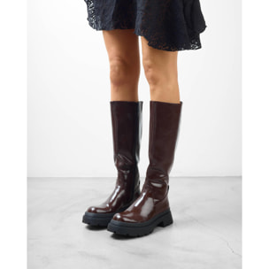 Botas altas  -  Dela   - Caqui - 4.5 cm