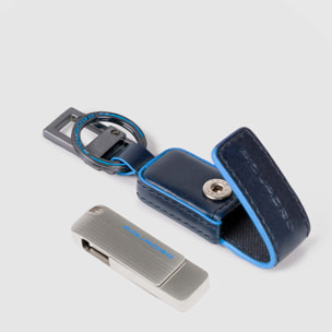 Piquadro Portachiavi con chiavetta USB da 256 GB