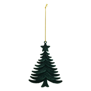 SDN PLF SAPIN VELOUR VERT 14CM