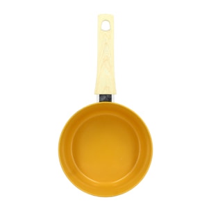 Casserole en aluminium 18cm jaune - compatible induction COLORAMA