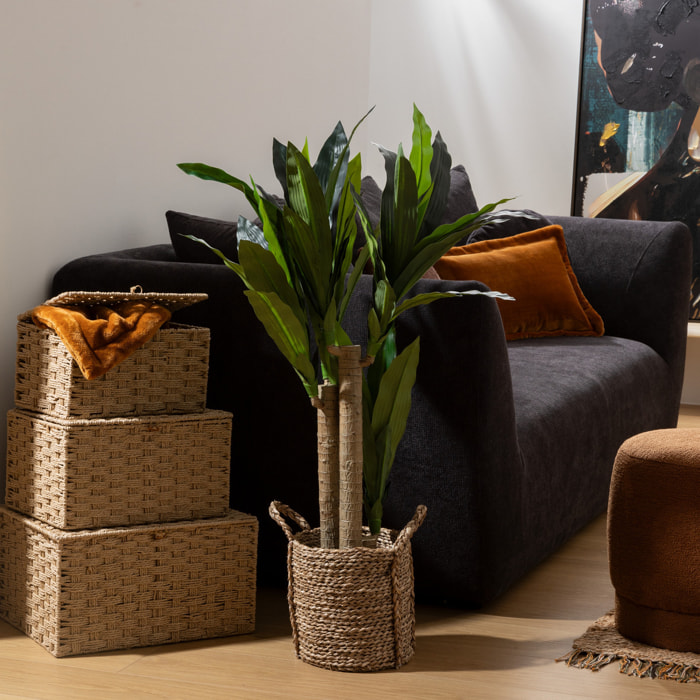 Dracena artificielle Onia pot noir H105cm
