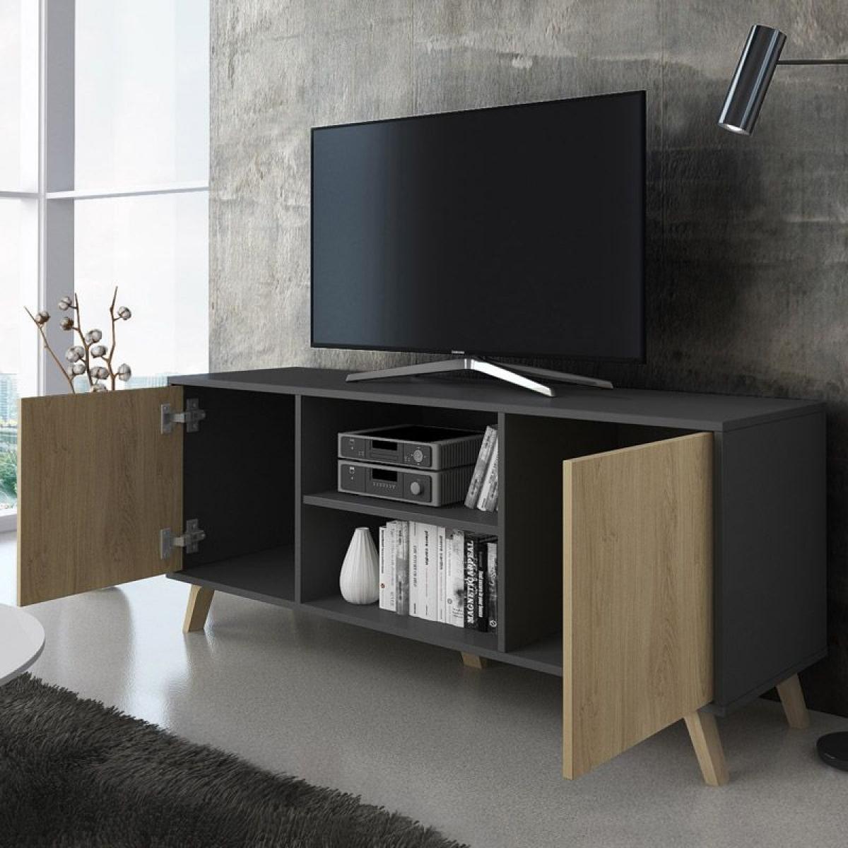 Mueble TV Wind 140 Gris Antracita - Puccini