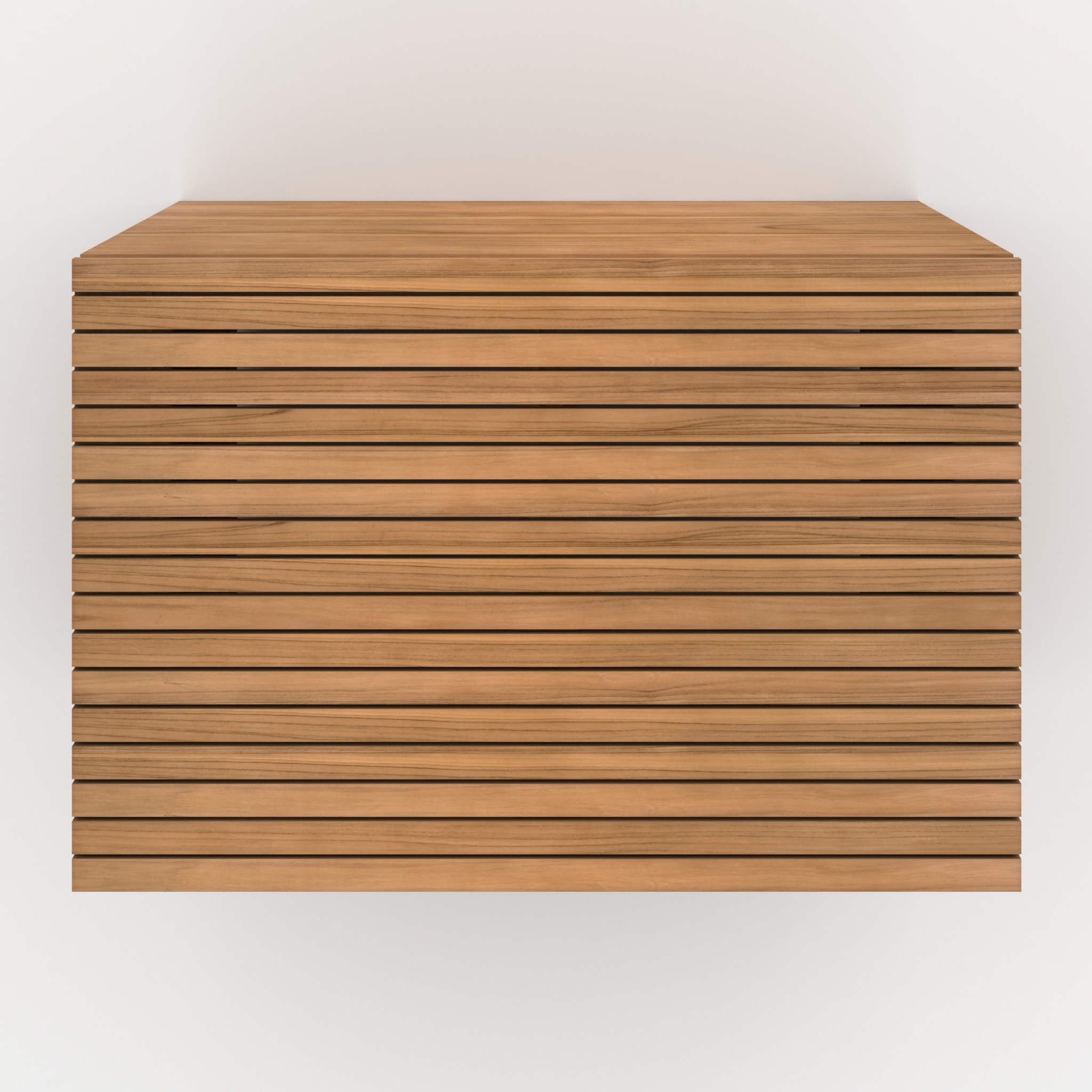 Meuble de salle de bain suspendu en bois de teck 60 cm - Raye