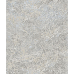 Papier peint effet béton ciré gris bleuté nacré