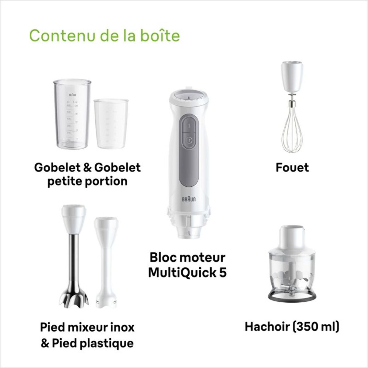 Mixeur BRAUN plongeant MultiQuick 5 MQ50220M
