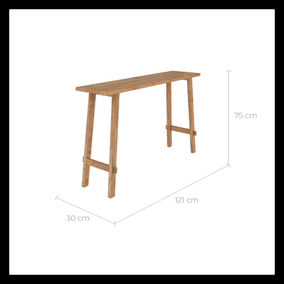 Console Cahya en bois de teck recyclé - Cahya