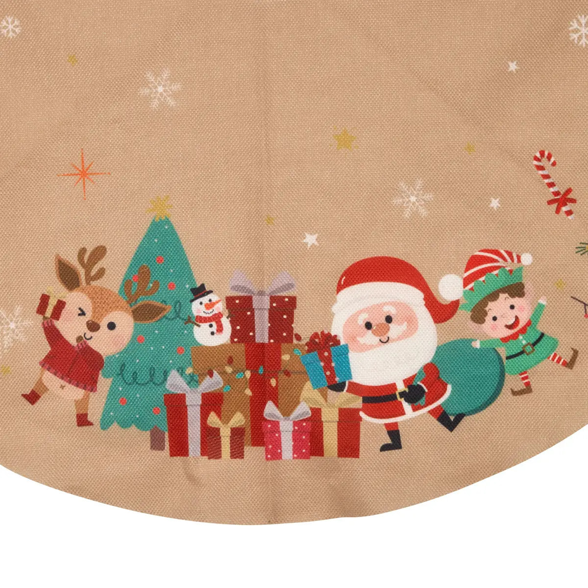 TAPIS SAPIN PERE NOEL JUTE D90