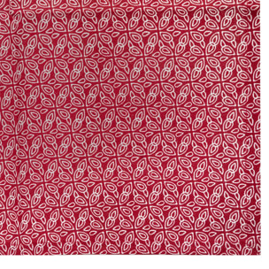 Lot de 4 serviettes de table imprimées "Olia" - rouge - coton 40x40 cm