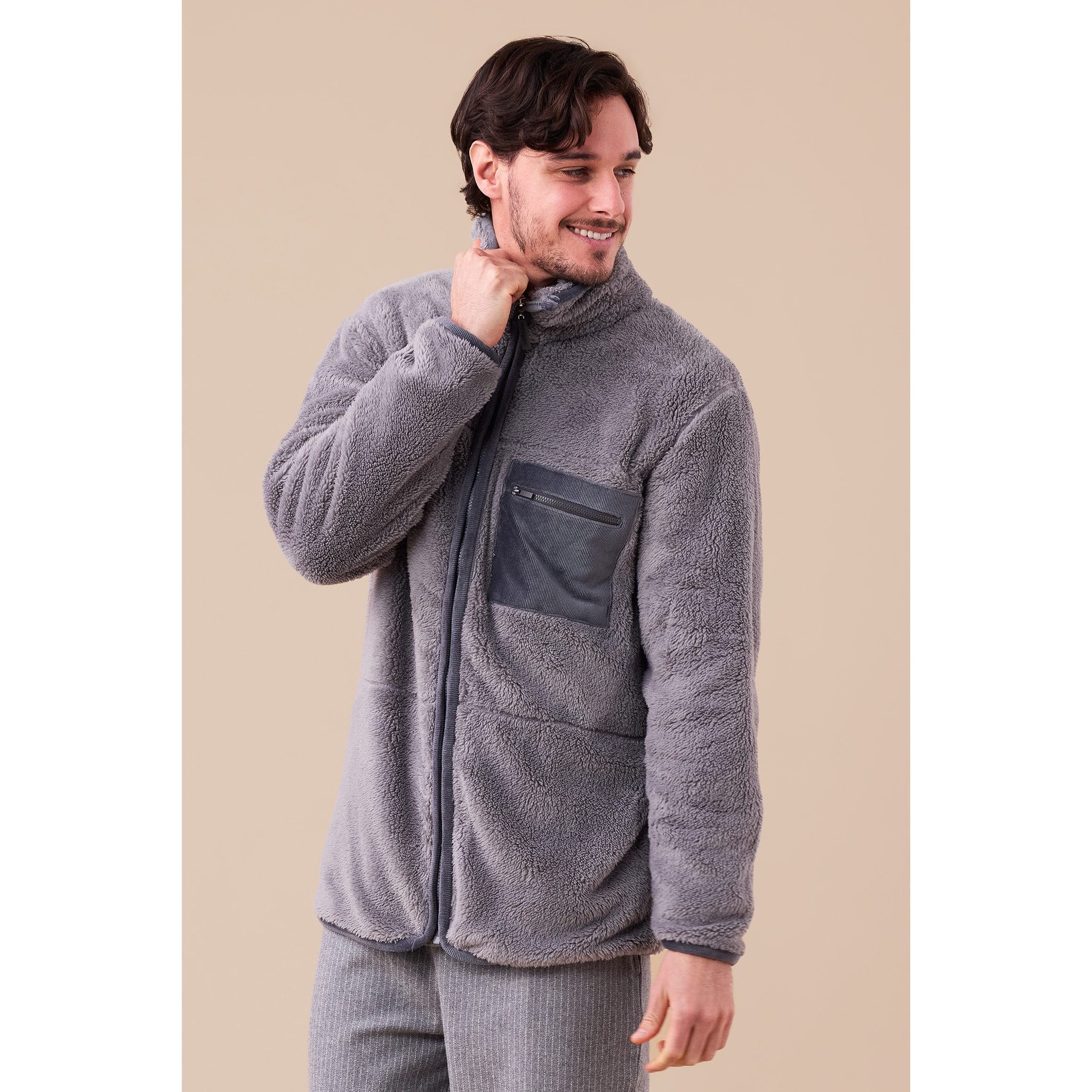 Giacca uomo eco-pelliccia articolo unito. Noidinotte