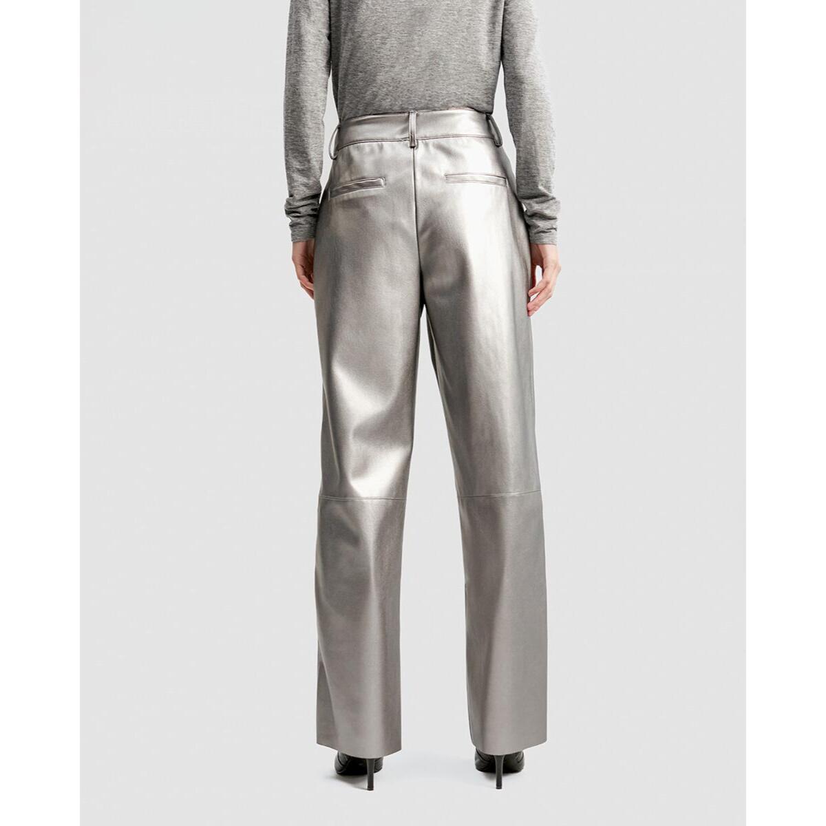 Pantaloni a gamba larga in PU