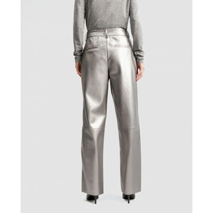 Pantaloni a gamba larga in PU