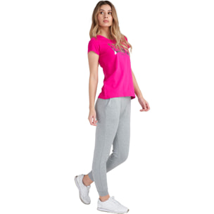 T-shirt maxi logo donna con maniche corte Training