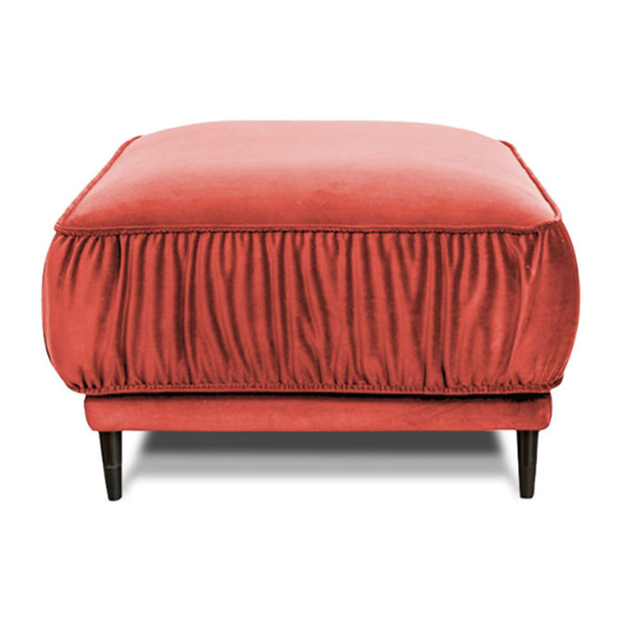 Pouf taille S Fiorenzo Velours Rose