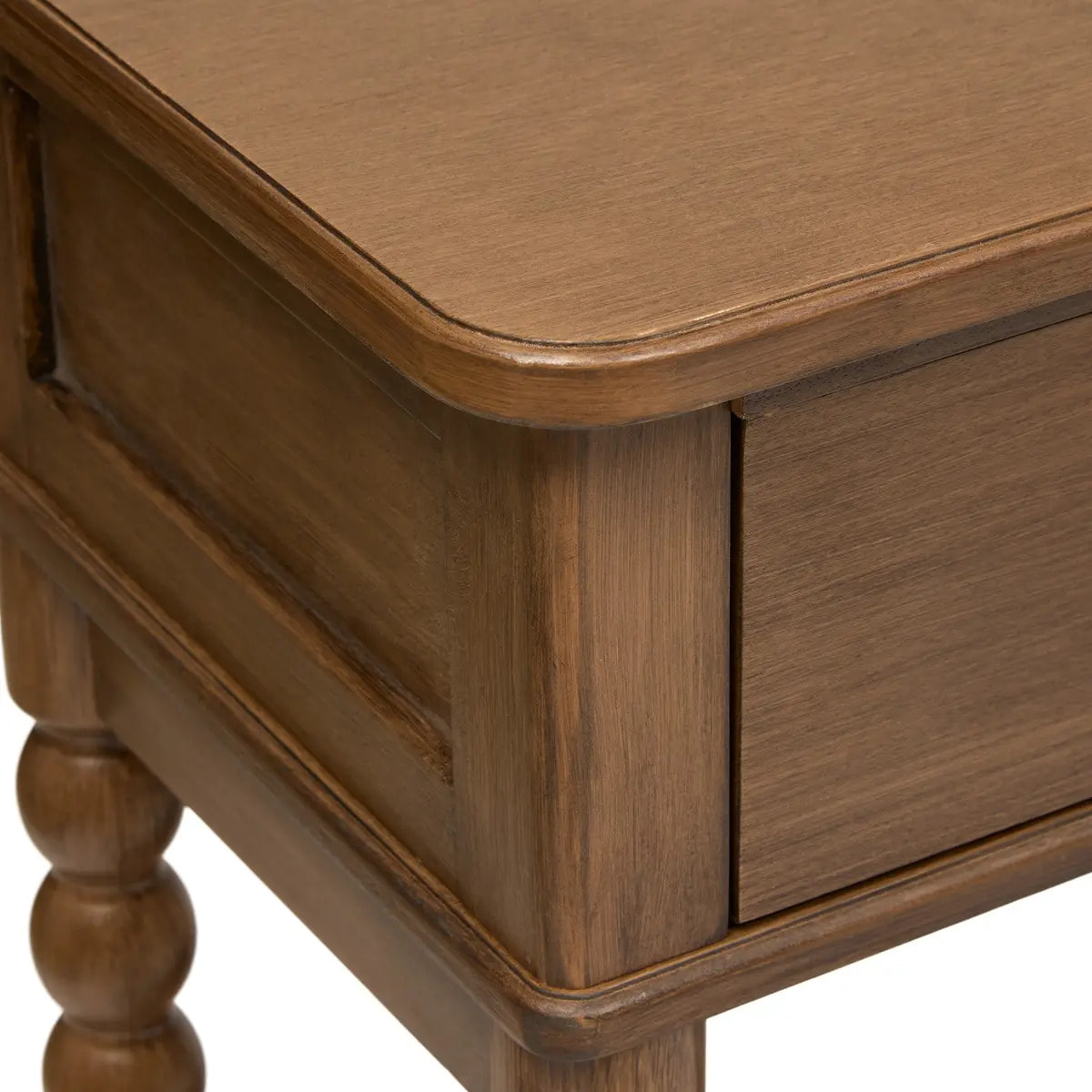 Console Mona rectangulaire 35x100cm 2 tiroirs marron