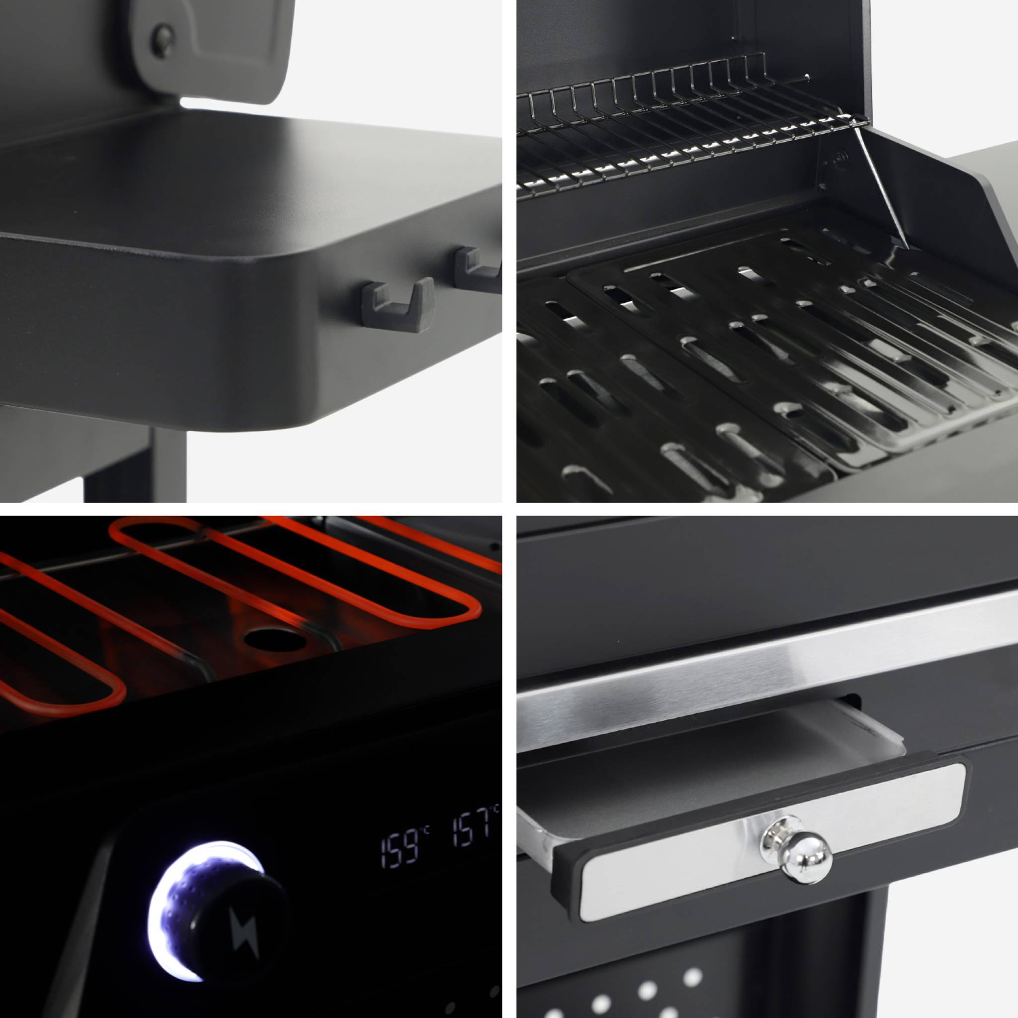 Barbecue électrique acier émaillé 2 brûleurs 2300 W VOLTIS