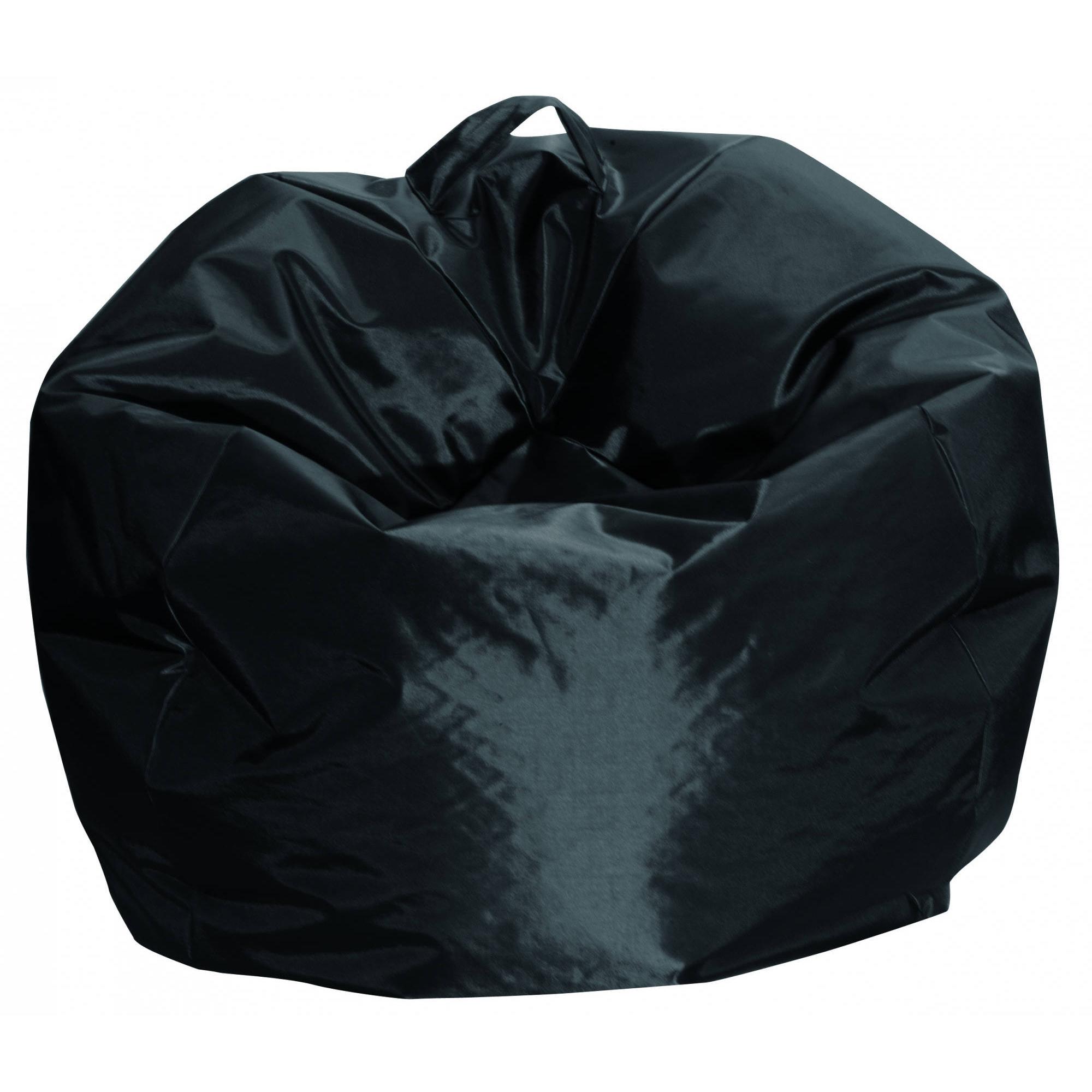 Pouf a sacco elegante, colore nero, Misure 65 x 50 x 65 cm