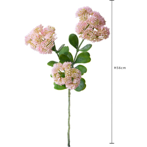 Sedum per 3 altezza 56 Cm - Pezzi 6 - 17X56X17cm - Colore: Rosa - Bianchi Dino - Fiori Artificiali