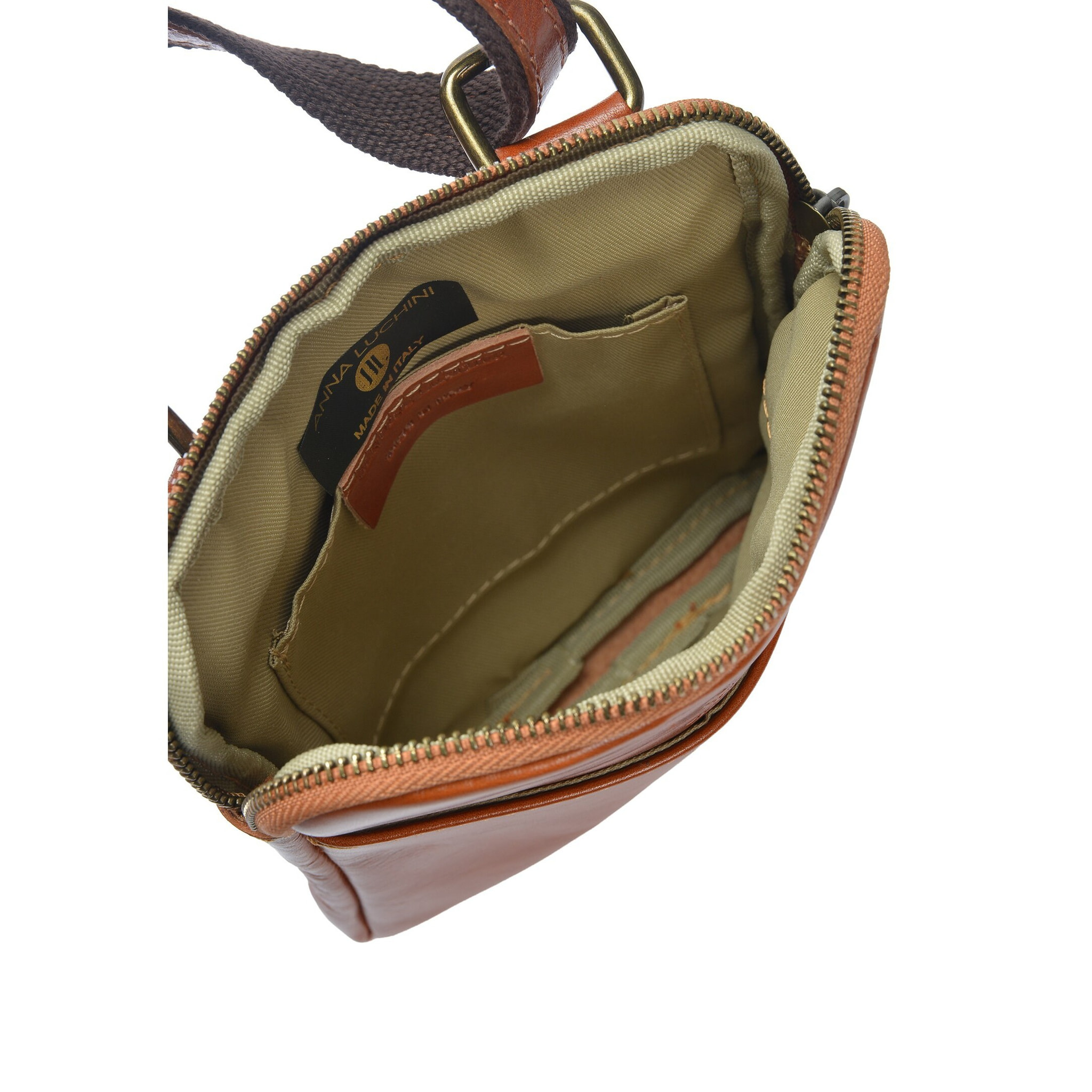 Borsa a spalla Anna Luchini Cammello