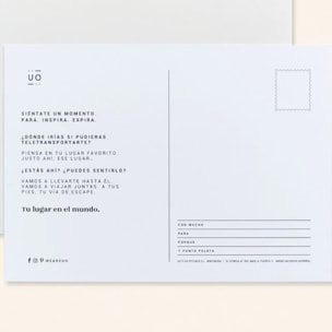 Postal "Teletransportate al mar"