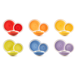 Service de table 18 pièces Excelsa – Old Italy, Céramique Multicolore