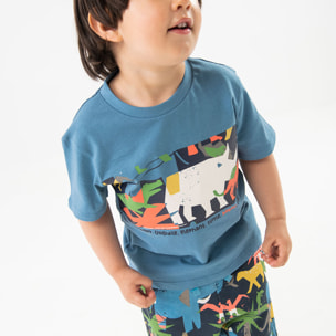 Bermuda en molleton imprimée  -BCI