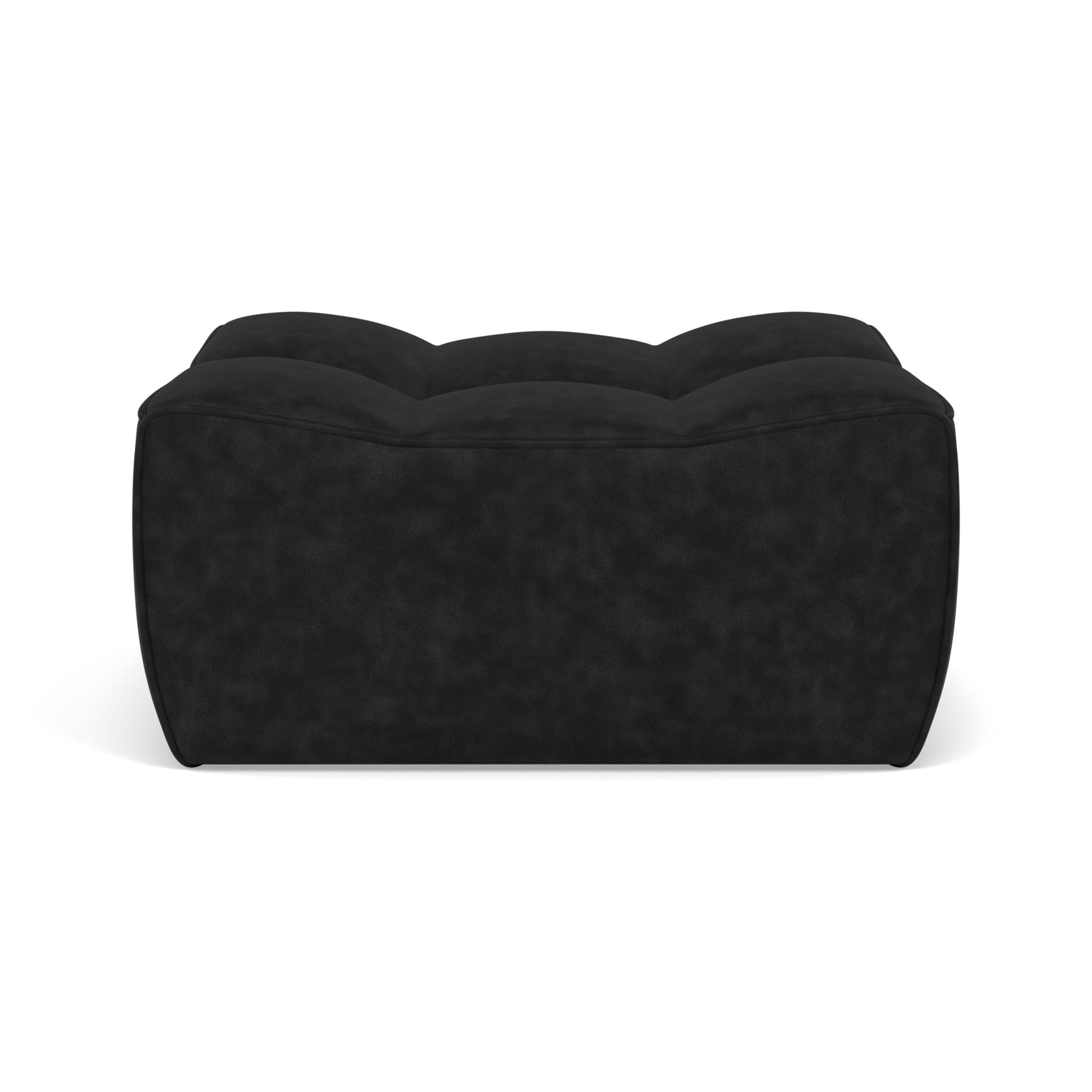 Alya - pouf en simili - Noir