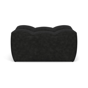 Alya - pouf en simili - Noir