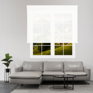 Well home estor enrollable translúcido liso - blanco, 180 x 110cm (ancho x largo)/tamaño de la tela 177 x 105cm