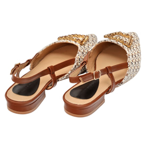 Sandali bassi - applicazione accessorio - tacco 2,5 cm