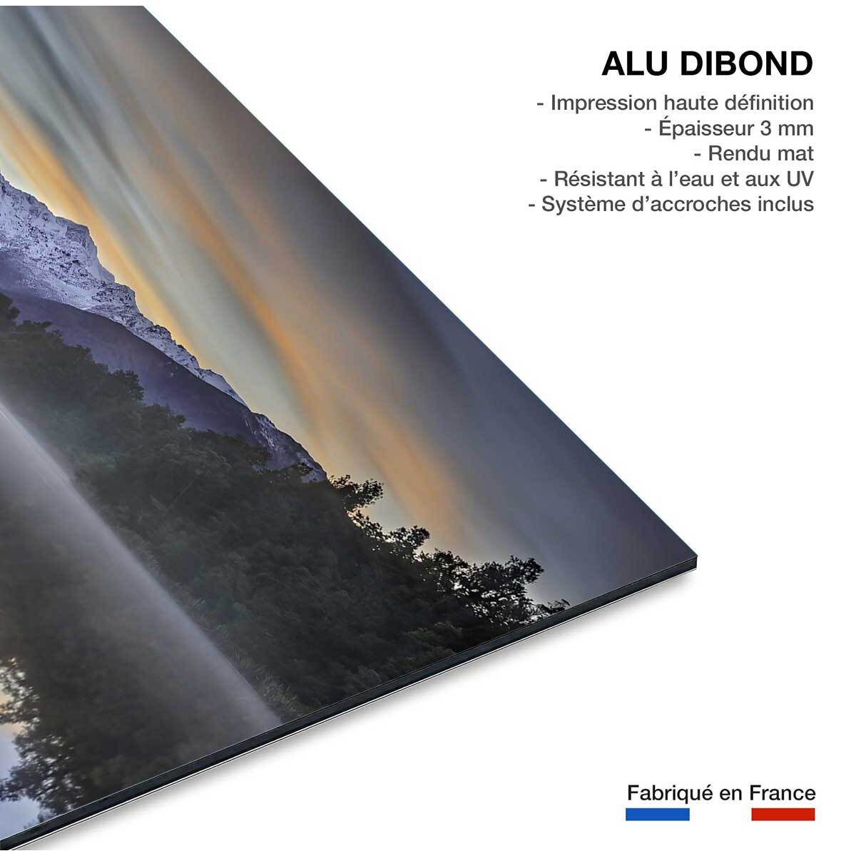 Tableau matin enneigé Tableau alu Dibond