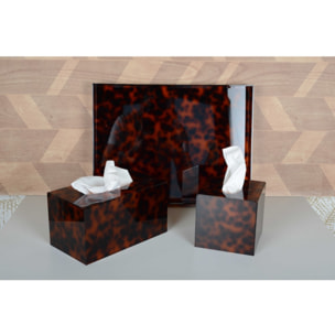 Boite a mouchoirs carre leopard 12.6x12.6x12cm