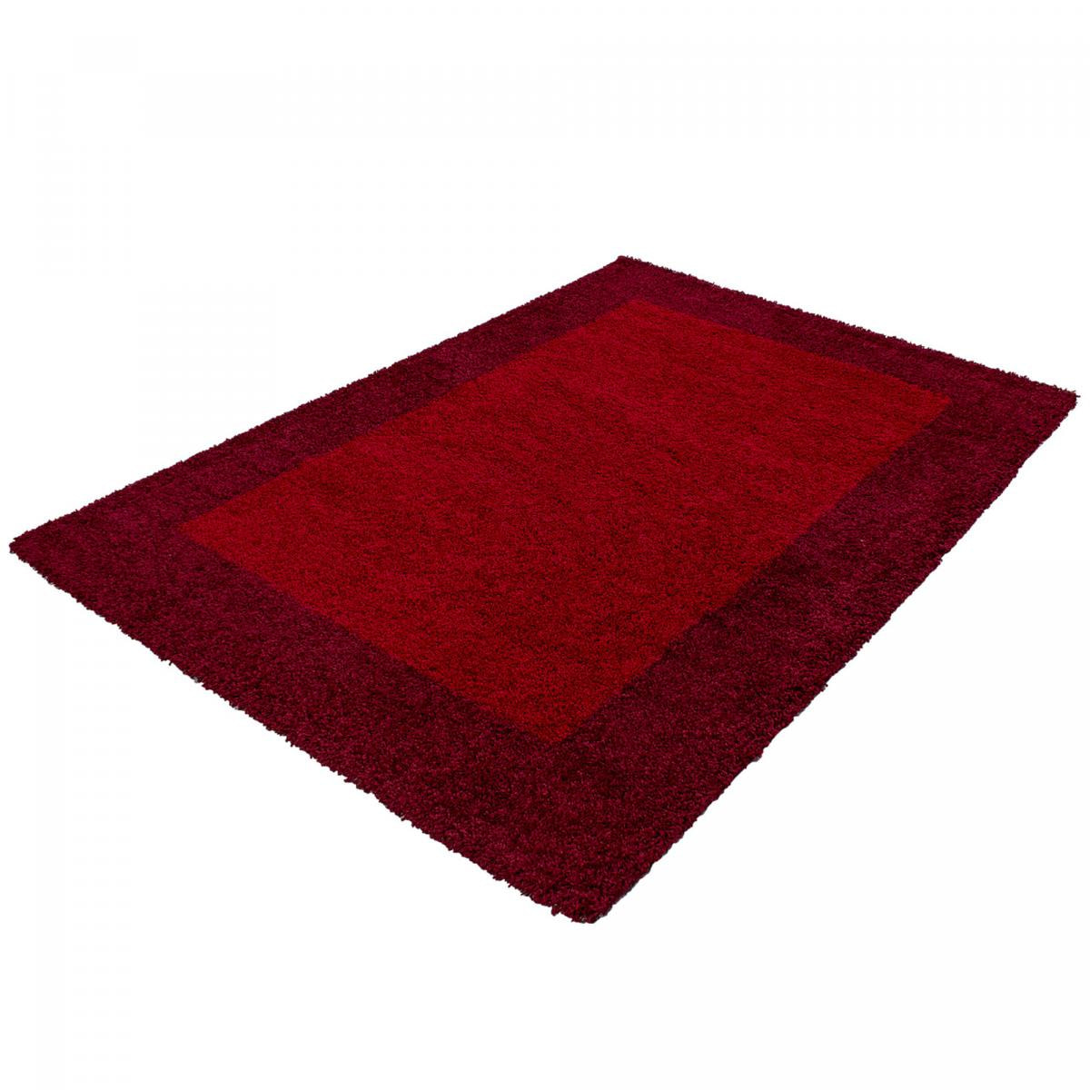 Tapis poils longs shaggy tissé motif simple NIVA