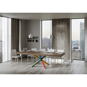 Mesa extensible 90x180/284 cm Volantis Premium Nogal estructura multicolor 4/B