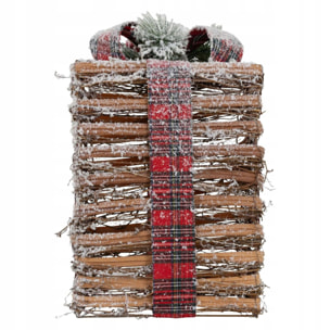 Decoración navideña - juego de 3 cajas de regalos con luces led de distintos tamaños