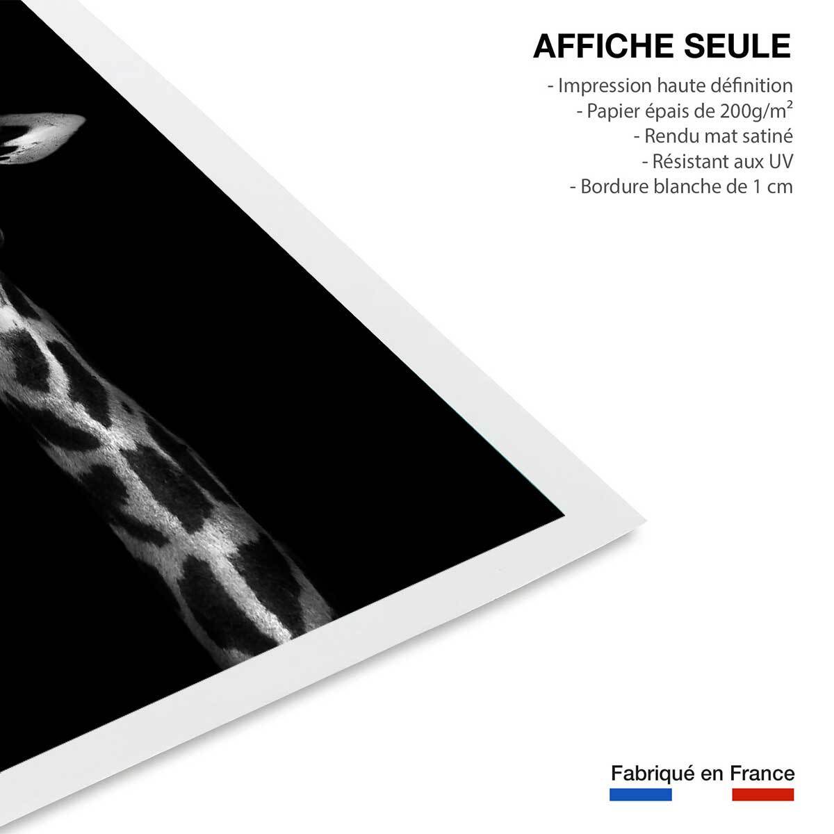 Affiche girafe haute en portrait Affiche seule