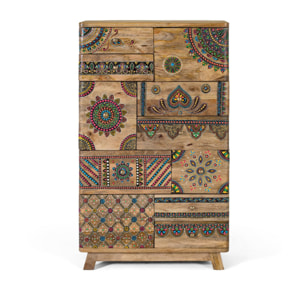 Sinfonier de Madera de Mango 60 Cm Estilo Boho Ethnic