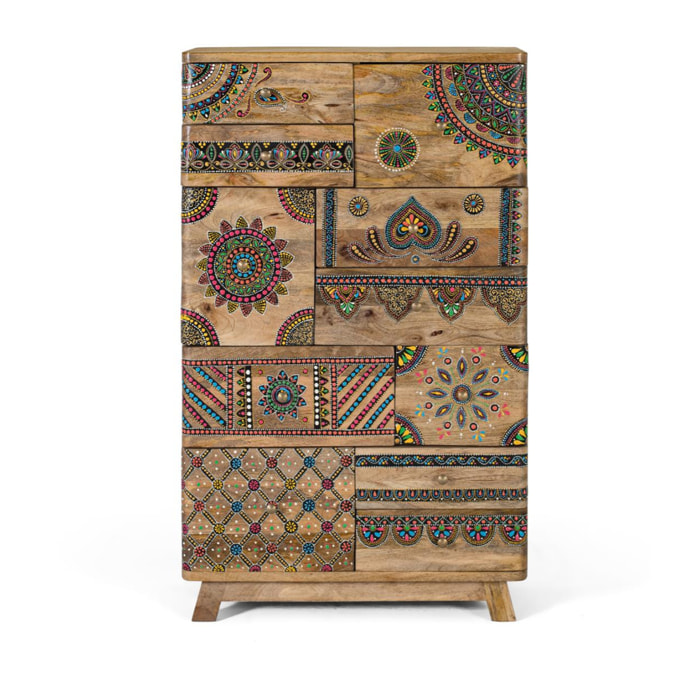 Sinfonier de Madera de Mango 60 Cm Estilo Boho Ethnic