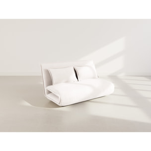 Candice - Banquette 2 places convertible clic-clac en velours côtelé - Beige