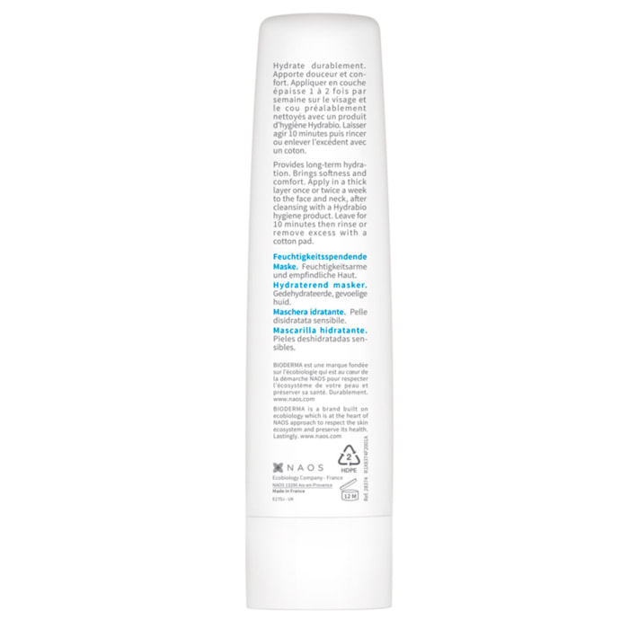 Hydrabio - Masque Hydratant Intensif - Peaux Sensibles Déshydratées 75 ml